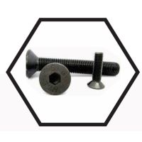 Socket Head Countersunk Screws – Flat Head Allen Screws for Flush Mounting in Machinery, Automotive and Electronics – High Strength Steel, 82° Countersunk Head, Metric Threads, Black Oxide Finish, Precision Tolerance